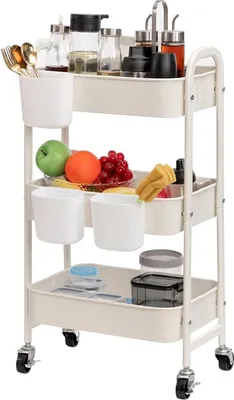 Immagine prodotto di DOEWORKS Carrello portaoggetti a 3 livelli in metallo