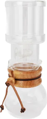 Image de Cafetière à glace en verre transparent, cafetière à infusion à froid avec débit d'eau réglable pour la maison ou un salon de thé, 400 ml