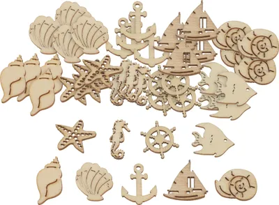 Produktbild von Holz-Streuteile "Maritim", 45 Stück