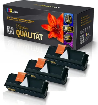 Produktbild von 3x Kompatible Tonerkartuschen für Kyocera FS1120 D FS1120 DN FS1320 DN FS1120 Series 1T02LY0NL0 TK160 TK-160 TK 160 Schwarz Black - Office Line Serie
