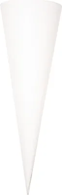 Produktbild von Rayher Schultütenrohling aus Papier/Pappe, weiß, 70 cm Länge, 18 cm Durchmesser
