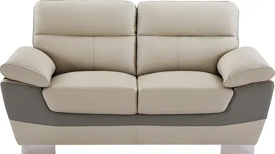 Produktbild von Ledersofa 2-Sitzer - Taupe - FRANCESCA
