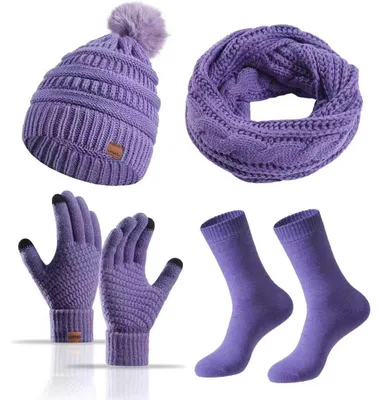 Produktbild von Set bestehend aus Schal, Mütze, Handschuhen und Socken für Damen