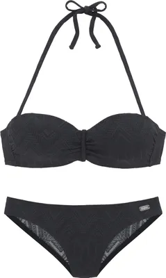 Produktbild von Buffalo Bügel-Bandeau-Bikini Romance schwarz Größe 40 Cup C