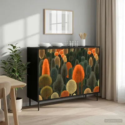Obrázok produktu pre vidaXL Komoda ZAANDAM, čierna, vzhľad dubového dreva, 102 x 33 x 76 cm