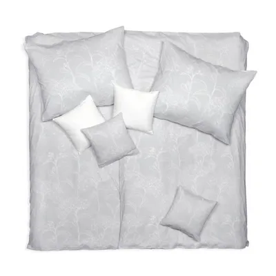 Obrázek produktu pro SCANquilt povlečení KLASIK florela šedobílá 100% bavlna 140 x 200/70 x 90 cm