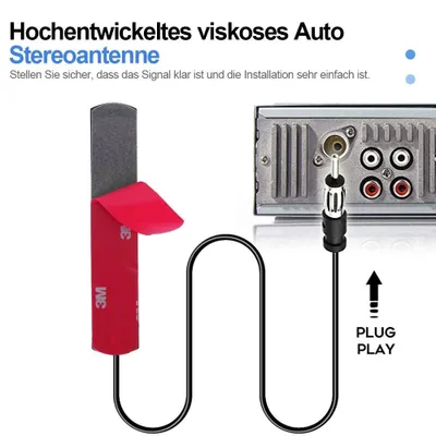 Produktbild von DAB Klebeantenne Autoantenne für Windschutzscheibe mit SMB Anschluss Antennenadapter für Autoradio Digitalradio für Fahrzeuge mit 12V Bordnetz 3m Kabel