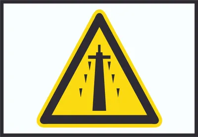 Produktbild von Eisschlag Symbol Schild A6 Rückseite selbstklebend