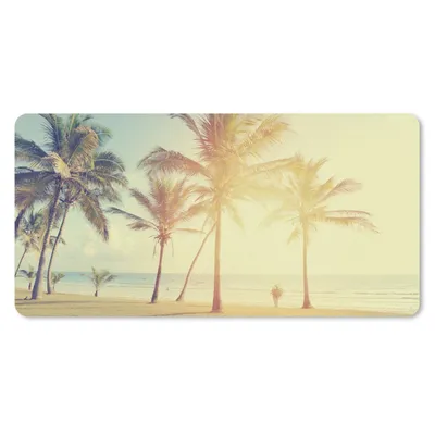 Produktbild von MuchoWow® Schreibtischunterlage Meer - Palme - Sommer - Sonne - Strand 80x40 cm - XXL Mauspad - Gaming Mauspad
