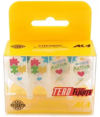 Productafbeelding van Dart Flights Standaard/Slank, witte set van 3