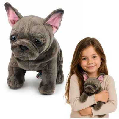Obrázok produktu pre Plyšová hračka, francúzsky buldog, hnedá, 22 cm