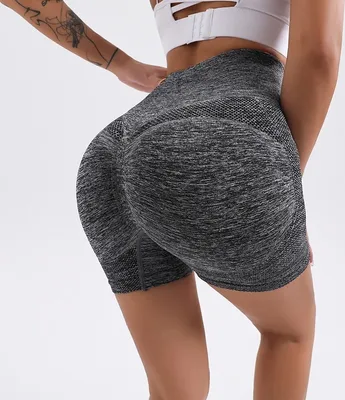 Produktbild von Kurze Push-Up-Leggings in Grau/Schwarz – Hochwertig & Bequem KP14795
