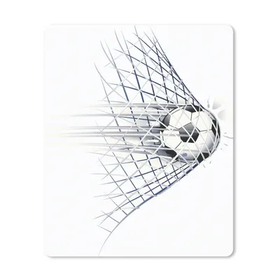 Produktbild von MuchoWow® Mauspad Mousepad Eine Illustration eines Fußballs, der ins Tor geht - Jungen - Mädchen - Kinder 30x40 cm - Mousepads - Maus Mat - Pad - Mausunterlage - Mausmatten