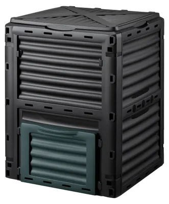 Imagen del producto de Compostador de jardín - Capacidad 300 litros - PP - Con tapa y compuerta - 61 x 61 x 82 cm