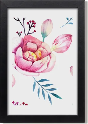Produktbild von Bild 20x30 MDF-Rahmen, Wandkunst Pfingstrosen