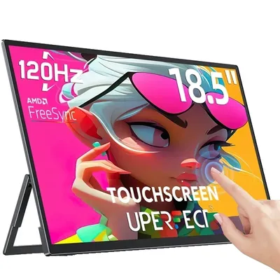 Produktbild von Tragbarer Monitor, Touchscreen, 120Hz Bildwiederholfrequenz, 18,5 Touchscreen, EU-Stecker