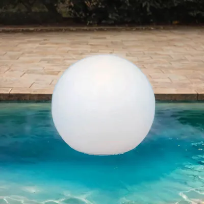 Produktbild von Solar Kugellampe außen schwimmend Dämmerungssensor IP68 Ø 20 cm Weiß 6000 K LED Außenleuchte Garten Terrasse Kugelleuchte Poolleuchte