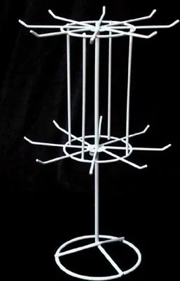 Produktbild von Verkaufsständer Warenständer mit 2 Etage drehbar Metall 41 cm weiss
