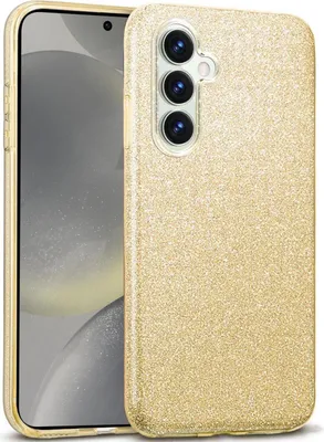 Produktbild von Conie Glitzer Schutzhülle für Samsung Galaxy S25 Hybrid Silikon Hard Case TPU Cover Hülle in Gold
