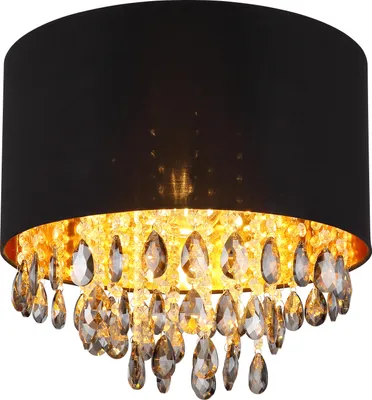 Produktbild von Globo Lighting Deckenleuchte Metall schwarz matt, 1x E27