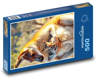 Obrázok produktu pre martinpuzzle - Puzzle 500 - Klokan s mládatkom