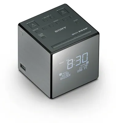 Image de Sony XDRC1DBP Radio portable Horloge Noir, Argent