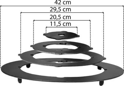 Produktbild von Adapter Eisen Ringe für FiRECHAG und andere Utschaks uchag 12 L-Modelle mit Durchmesser von 40 cm Kazan Kasan