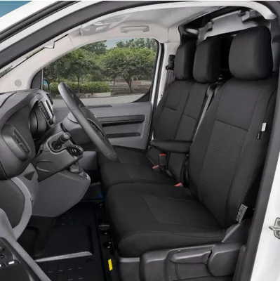 Produktbild von Maß-Sitzbezüge kompatibel mit Citroen SpaceTourer 2016- Vorne 1te-Reihe (Einzelsitz + 2er-Bank mit Tisch) Z460701
