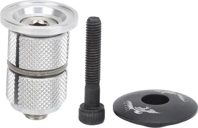 Image de Casque de fourche de vélo, connecteur d'extension de vélo léger en alliage d'aluminium avec vis de couverture de potence pour VTT Road BikeHX02