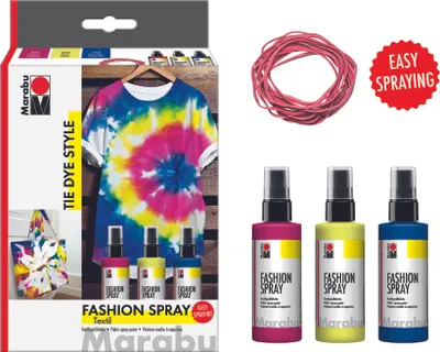Produktbild von Marabu Fashion Spray Tie Dye Style 100 ml 3er-Set