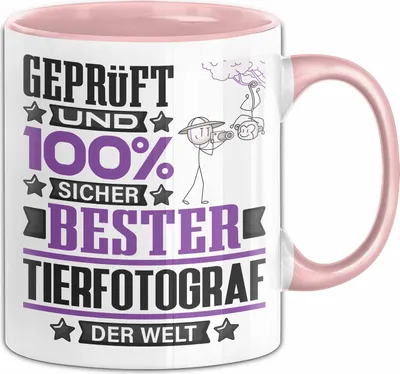 Produktbild von Tierfotograf Geschenk Lustiger Spruch für Tierfotograf Geschenkidee Bester Tierfotograf Der Welt (Rosa)