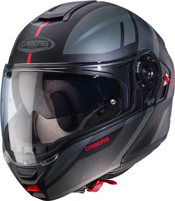 Image de Caberg Levo X Manta casque pliable, noir mat/gris/rouge, 2XL (63/64)
