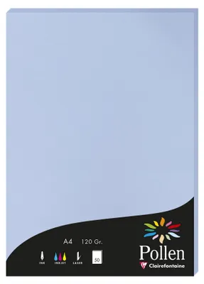 Obrázek produktu pro Pollen by Clairefontaine 44238C DIN A4 papír levandulově modrý