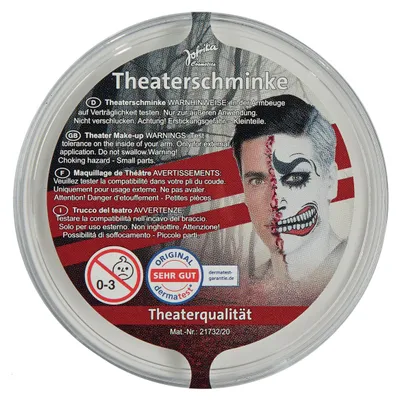 Produktbild von Jofrika 749004 Theaterschminke weiß Halloween (25 g)