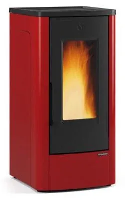 Immagine prodotto di Stufa a Pellet ventilata rivestimento in acciaio 10 kW Dahiana Nordica Extraflame - red