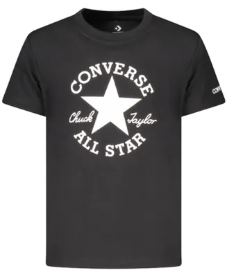 Produktbild von Stylisches Mädchen Schwarz T-Shirt mit Logo und Rundhalsausschnitt