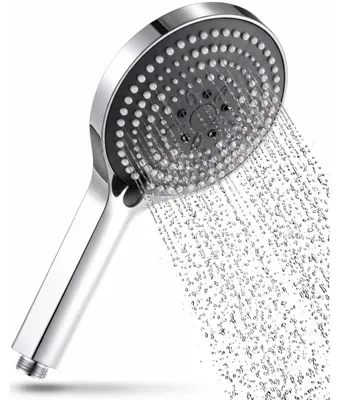 Immagine prodotto di Soffione doccia - Doccetta a mano - 6 getti - Diametro 130 mm - Cromato