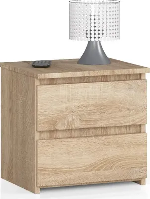 Produktbild von Nachttisch AKORD CL2 in der Farbe Sonoma-Eiche mit 2 Schubladen B40 x H40 x T35 cm