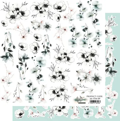 Obrázok produktu pre Scrapbookingový papier 30x30 - Alchýmia umenia - vystrihované doplnky kvety Ráno