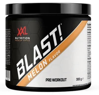 Produktbild von Pre Workout Booster | XXL Nutrition Blast! Pre Workout Meloen 300 g | Trainingsbooster mit Citrullin Beta Alanin & Koffein