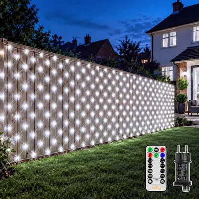 Productafbeelding van Lichtnet voor buiten, 6 x 2 m, 360 LEDs, met 8 lichtmodi en timer