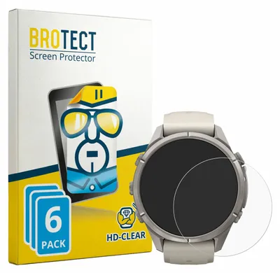 Produktbild von 6x Für Garmin Fenix 9 Pro (43 mm) Schutzfolie BROTECT Displayschutz Display Schutz Folie Klar Transparent