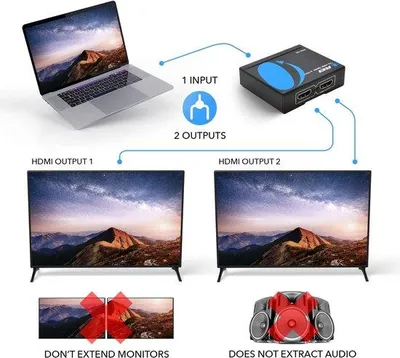 Obrázok produktu pre HDMI rozbočovač – 4 kanály – biely