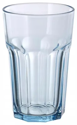 Produktbild von IKEA POKAL Trinkglas 350 ml blau gehärtetes Glas