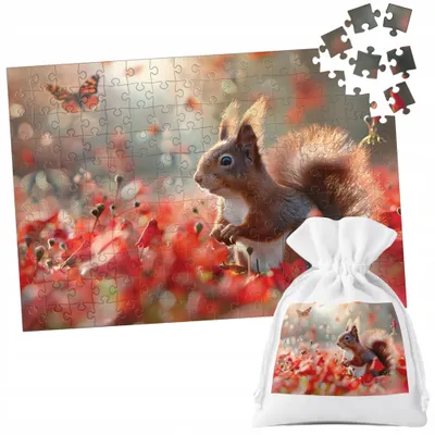 Image de Puzzle Tradycyjne - Zwierzęta Dzikie Leśne Wiewiórka - 252El