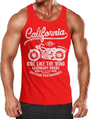 Produktbild von Herren Tank-Top California Motorbike Muskelshirt Muscle Shirt Neverless® XXL