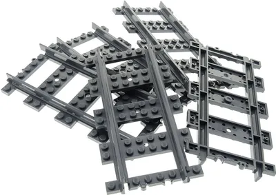 Produktbild von 5x Lego Eisenbahn Schiene gerade neu-dunkel grau Zug Gleis 60052 4279714 53401