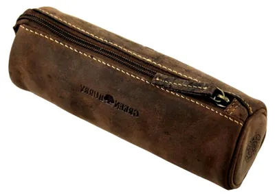 Produktbild von Leder Stiftetui im Vintage-Stil, 19 cm