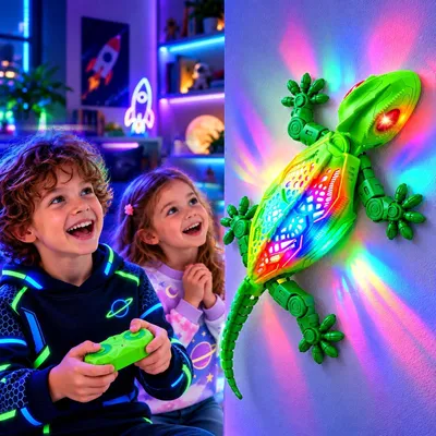 Productafbeelding van Gecko Wandflitzer - Wall crawler gecko RC lichtgevend