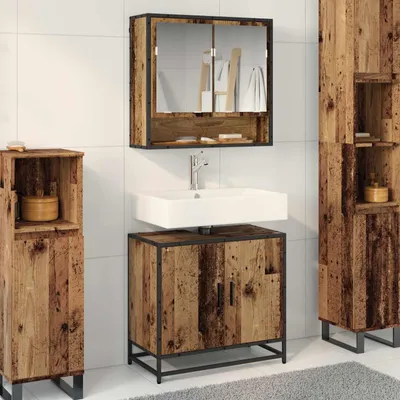 Obrázek produktu pro Maison Exclusive – Sada koupelnového nábytku, 2 kusy, recyklované dřevo, 65 x 33 x 60 cm